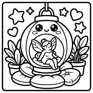 A tiny fairy sitting inside a glass ornament.
