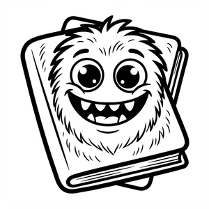 Furry smiling monster book.