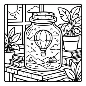 Love letter and heart in a jar.