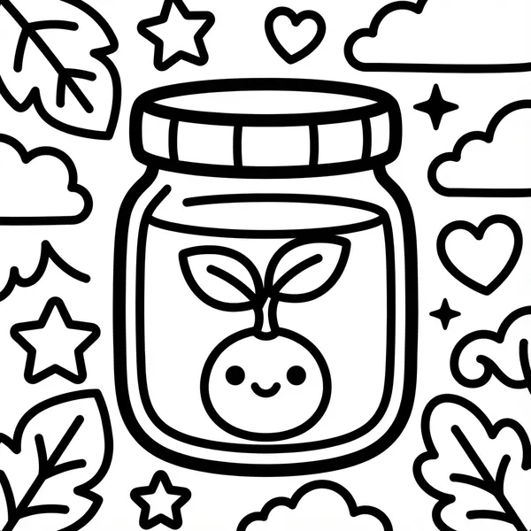 Milk jar with a cute cow inside.