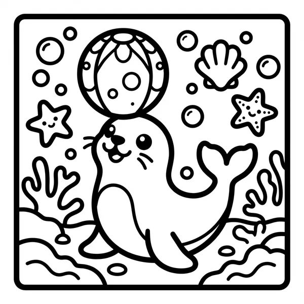 Cute seal in a diving helmet.
